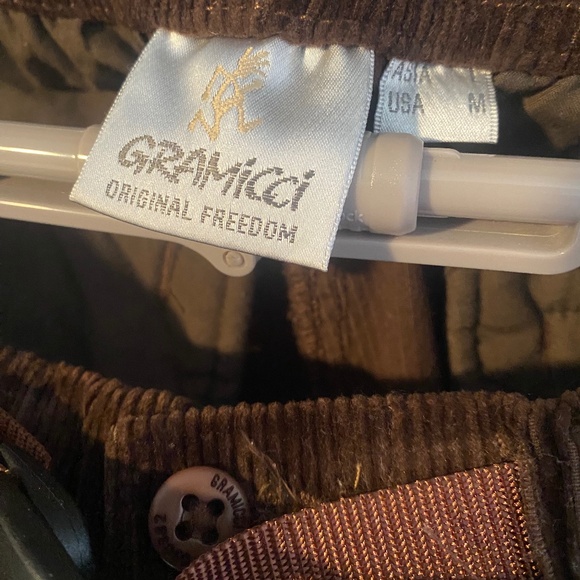 Gramicci Cropped Corduroy Loose Tapered Ridge Pants - Deep Brown - Picture 5 of 5